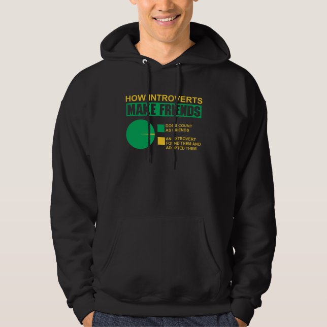 Introvert Facts Anti Social Introvert For Men Wome Hoodie (Framsida)