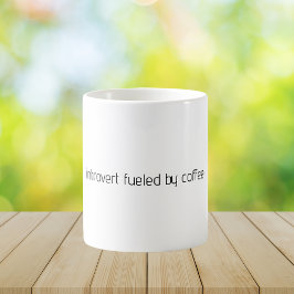 Introvert Fueled by Coffee Minimalist Quote  Kaffemugg