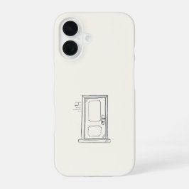 Introvert Gift Minimalist Closed Door Line Art