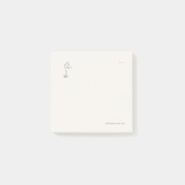 Introvert Gift Minimalist Line Art Post-it Block