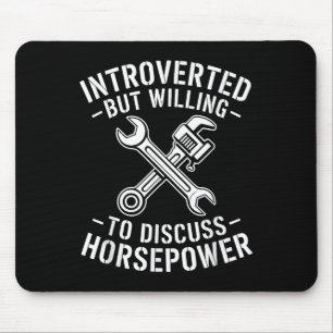 Introvert Horsepower Quote Mechanic Wrench Humor Musmatta