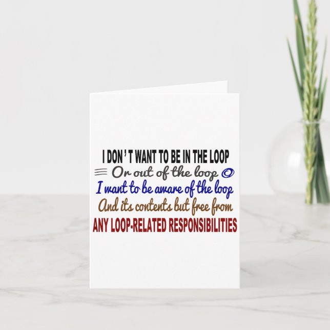 Introvert Humor Citat Medveten Om Loopen Men Från  Kort (Framsida)