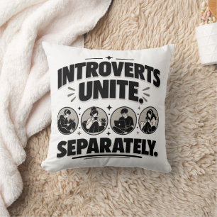 Introvert Humor Introverts Enar Separat T-Shirt Kudde