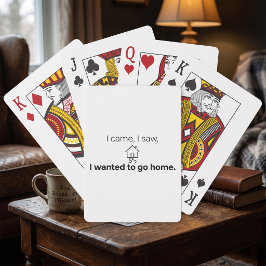 Introvert Humor Jag Kom Jag Såg Ville Gå Hem Casinokort