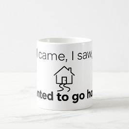 Introvert Humor Jag Kom Jag Såg Ville Gå Hem Kaffemugg