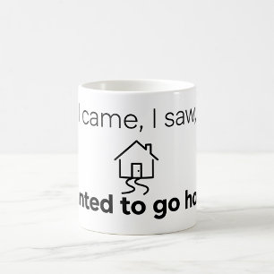 Introvert Humor Jag Kom Jag Såg Ville Gå Hem  Kaffemugg