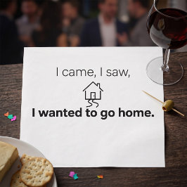 Introvert Humor Jag Kom Jag Såg Ville Gå Hem Pappersservett