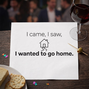 Introvert Humor Jag Kom Jag Såg Ville Gå Hem Pappersservett