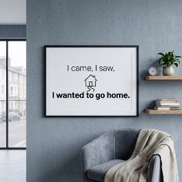 Introvert Humor Jag Kom Jag Såg Ville Gå Hem Poster
