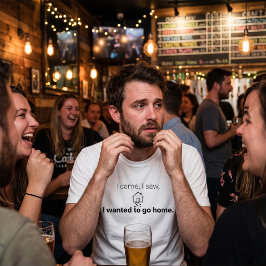 Introvert Humor Jag Kom Jag Såg Ville Gå Hem T Shirt
