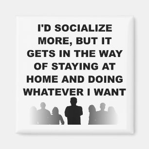 Introvert Hushålls Humoristisk Kylskåpsmagnet