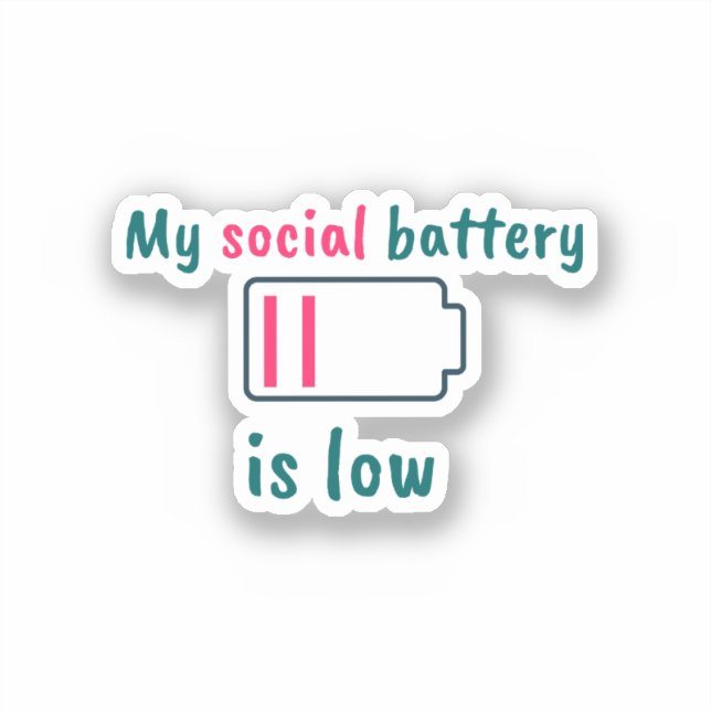 Introvert Introverterad Humor Klistermärken (Framsida)