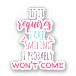 Introvert Introverterad Humor Klistermärken