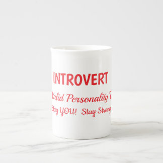 Introvert kärlek benporslin mugg