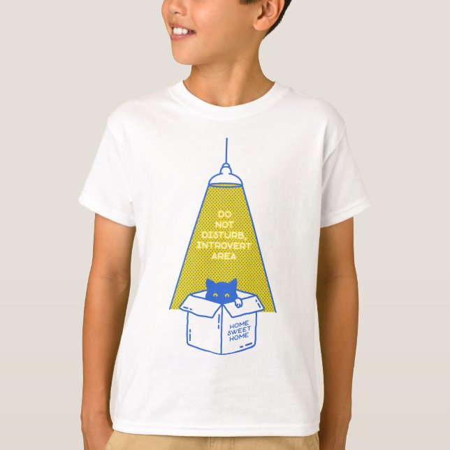 Introvert Katt T Shirt (Framsida)