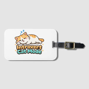 Introvert kattläge roligt bagagebricka