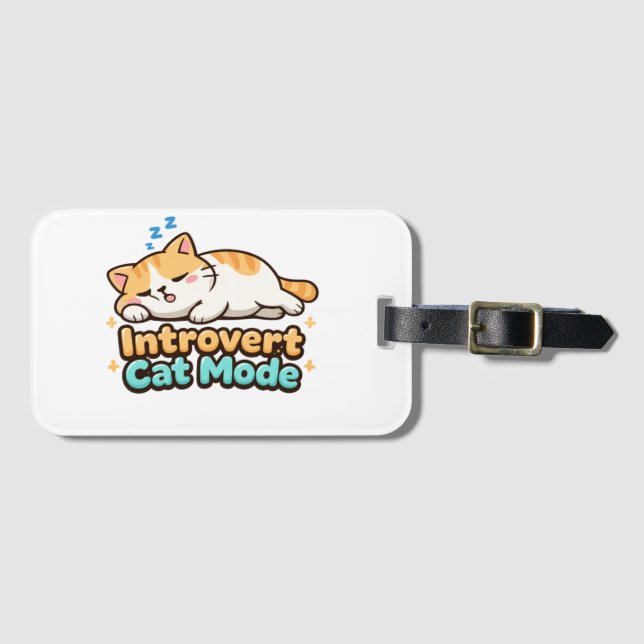 Introvert kattläge roligt  bagagebricka (Framsida horisontal)