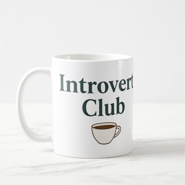 Introvert Klubb - Aesthetic Coffee Mugg (Vänster)