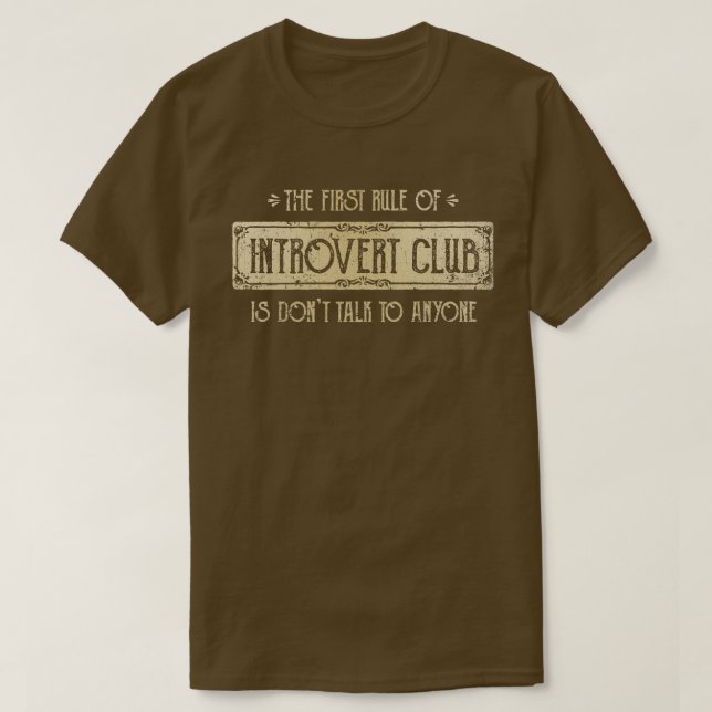 Introvert Klubb T Shirt (Design framsida)