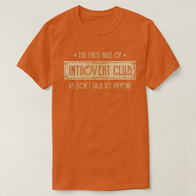 Introvert Klubb T Shirt (Design framsida)