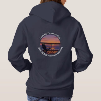Introvert kryssningsbalkong hoodie t shirt