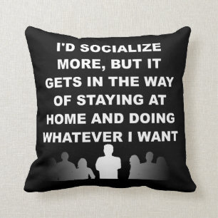 Introvert Kudd Reversibel Rolig Kastkudde Kudde