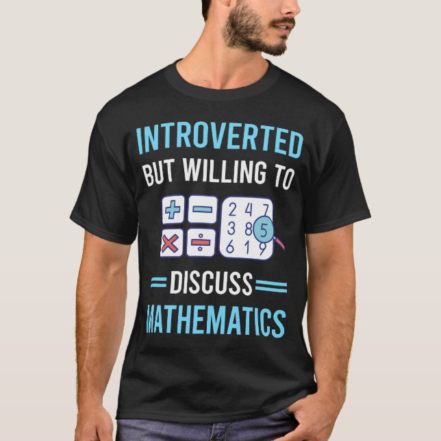 Introvert Matematik Matte Maths T Shirt (Framsida)