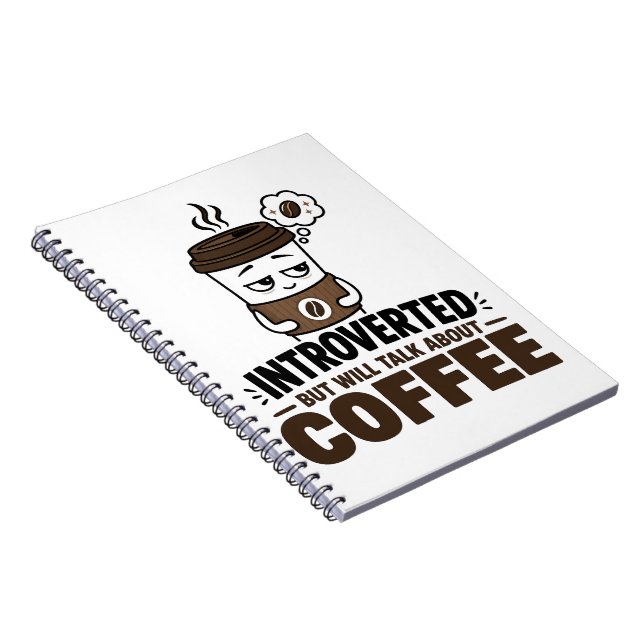 Introvert men kommer att prata om kaffedagbok anteckningsbok (Högra Sidan)