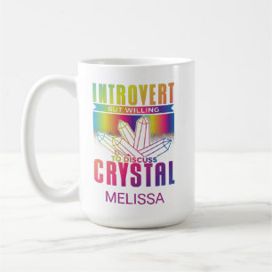 Introvert, men vill diskutera Crystal Anpassningsb Kaffemugg