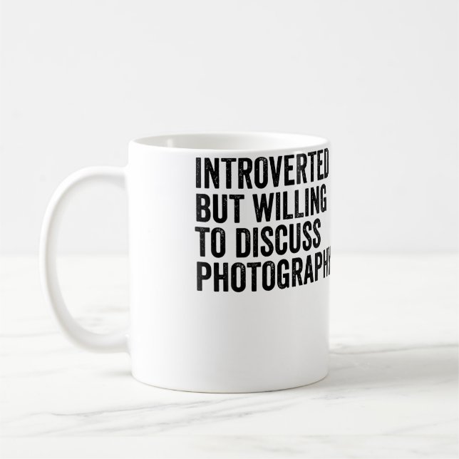 Introvert men villig att diskutera fotografering F Kaffemugg (Vänster)