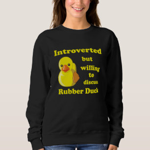 Introvert men villig att diskutera Gummiand Quack T Shirt