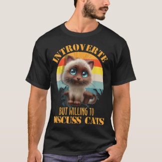 Introvert men villig att diskutera katt kattunge h t shirt
