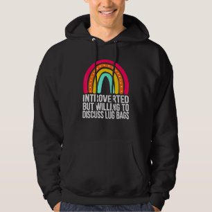 Introvert men villig att diskutera Lug Bags Regnbå Hoodie