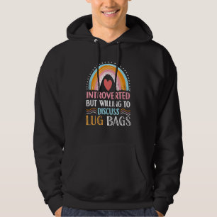 Introvert men villig att diskutera Lug-väskor Regn Hoodie