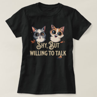 Introvert, men villig att diskutera Shy Cat Lover T Shirt