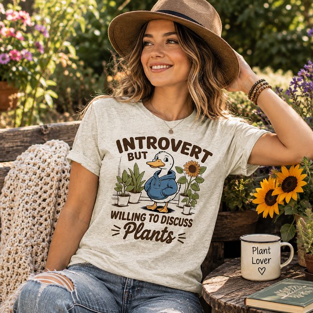 Introvert men villig att diskutera växter t shirt (Skapare uppladdad)