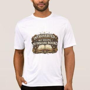 Introvert men villig att diskutera vintage-böcker t shirt