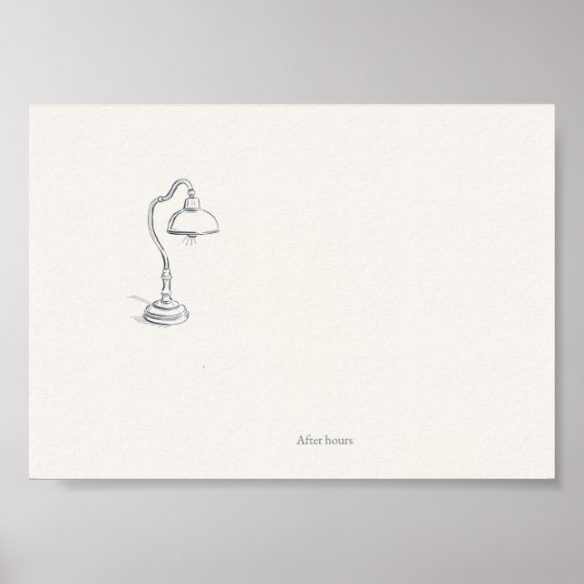 Introvert Minimalist Home Office Poster (Framsidan)