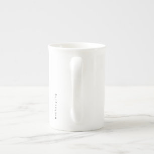 Introvert minimalist linjekonst kaffemugge benporslin mugg
