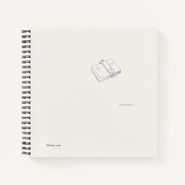 Introvert Minimalist Literary Gift Notebook