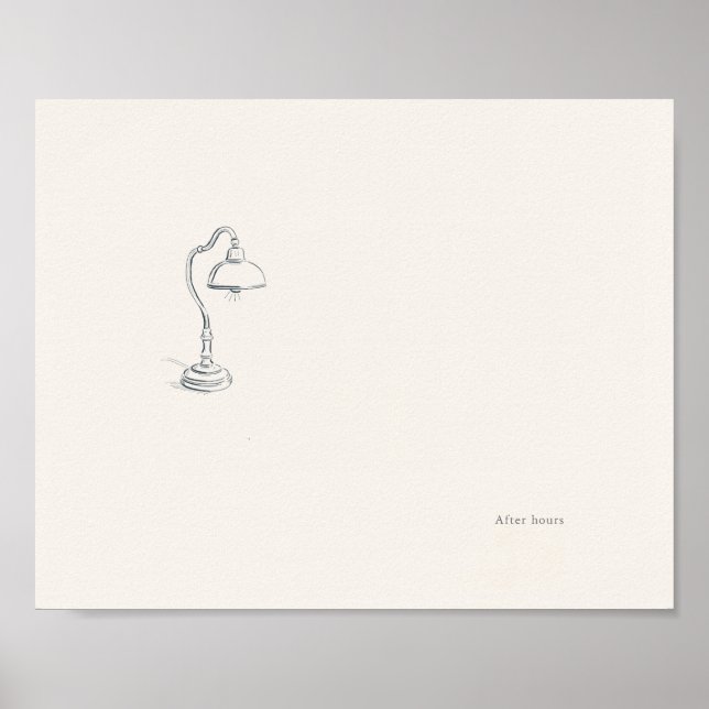 Introvert minimalist väggkonstaffisch poster (Framsidan)