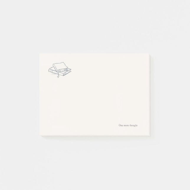 Introvert minimalistisk linjärt konstverk post-it block (Framsida)