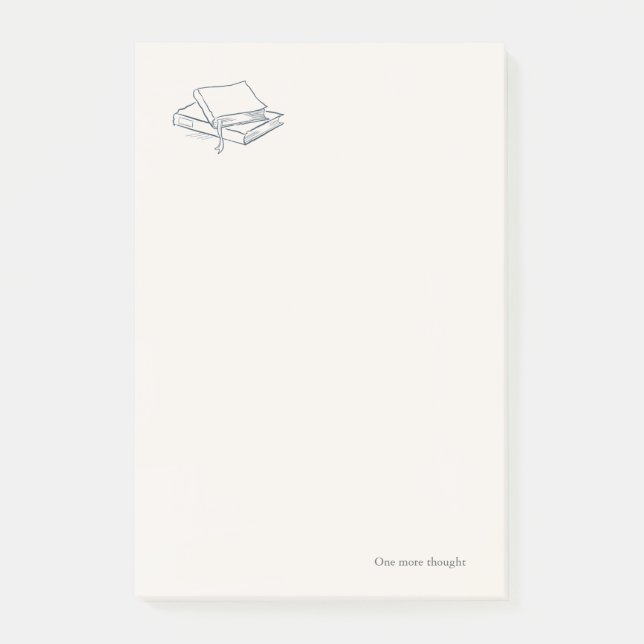 Introvert minimalistisk linjekonst post-it block (Framsida)