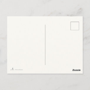 Introvert minimalistiskt svartvitt vykort