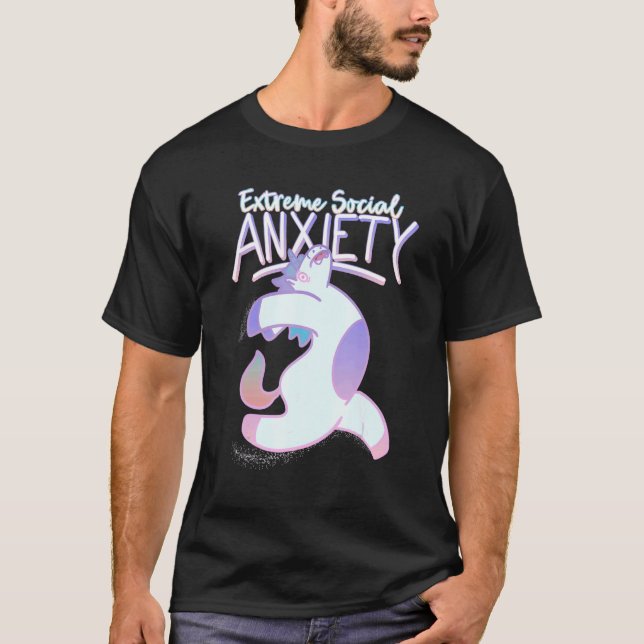 Introvert Pastel Aesthetic Extreme Social Anxiety T Shirt (Framsida)