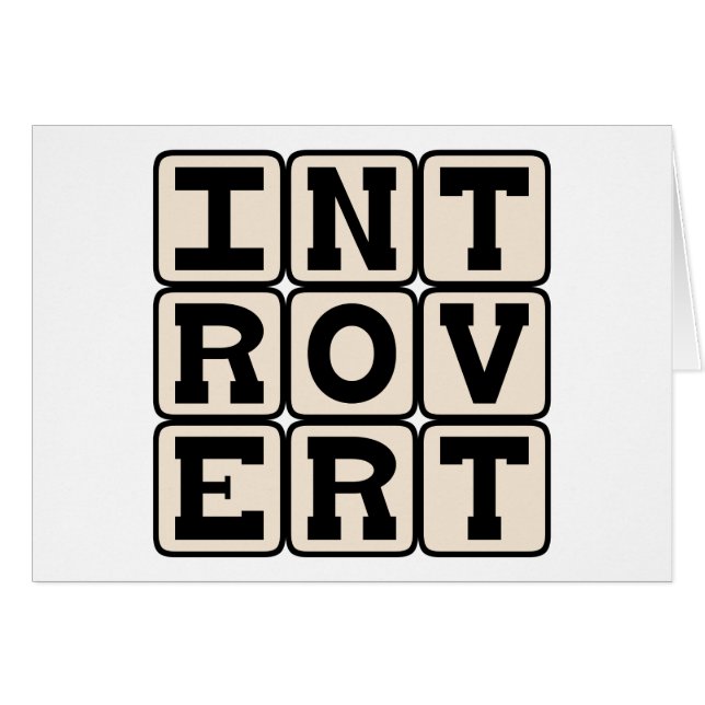 Introvert, Personlighetstrafik Hälsningskort (Framsidan Horizontal)