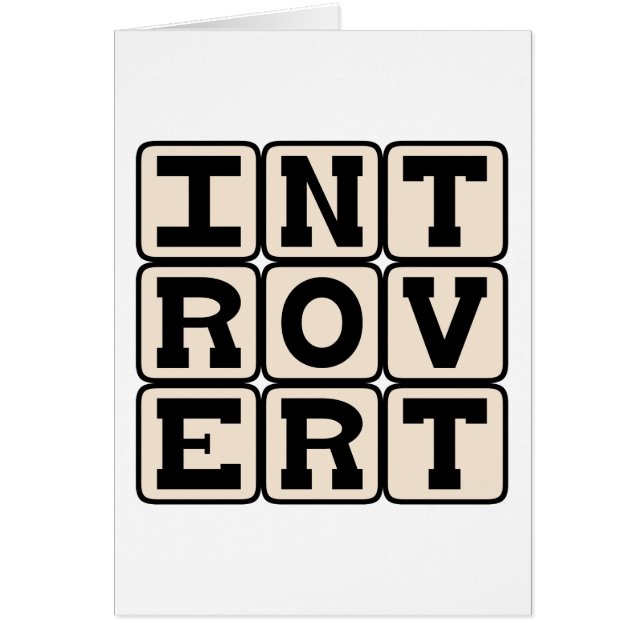 Introvert, Personlighetstrafik Hälsningskort (Framsidan)