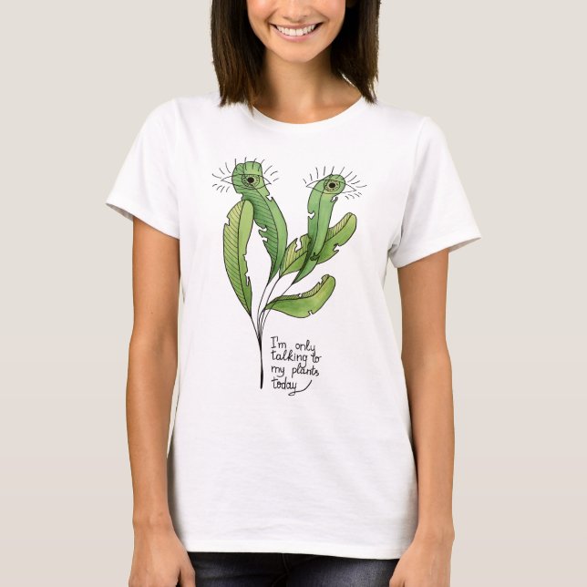 Introvert Plant Älskare Pun Funny Gardener T Shirt (Framsida)