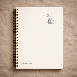 Introvert Present Minimalist Linje Konst Planerare Anteckningsbok