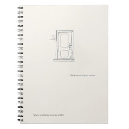 Introvert Quiet Solitude Closed Door Notebook Anteckningsbok